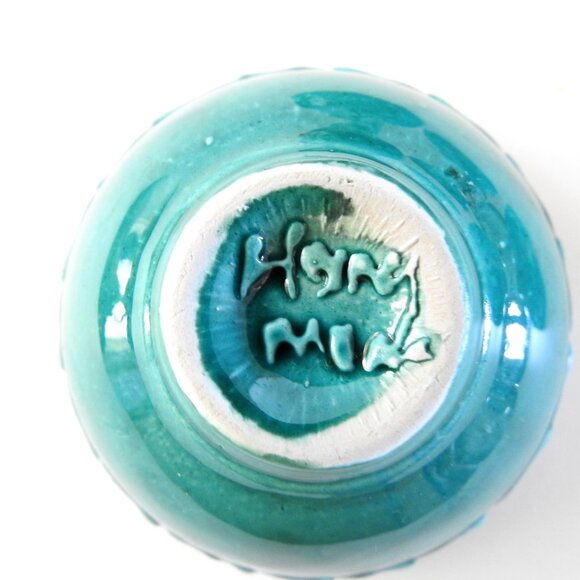 Turkish Ceramic Teal and Blue Sauce Dipping Bowls Green Tea Bowls Majolica Artis - Picture 6 of 6